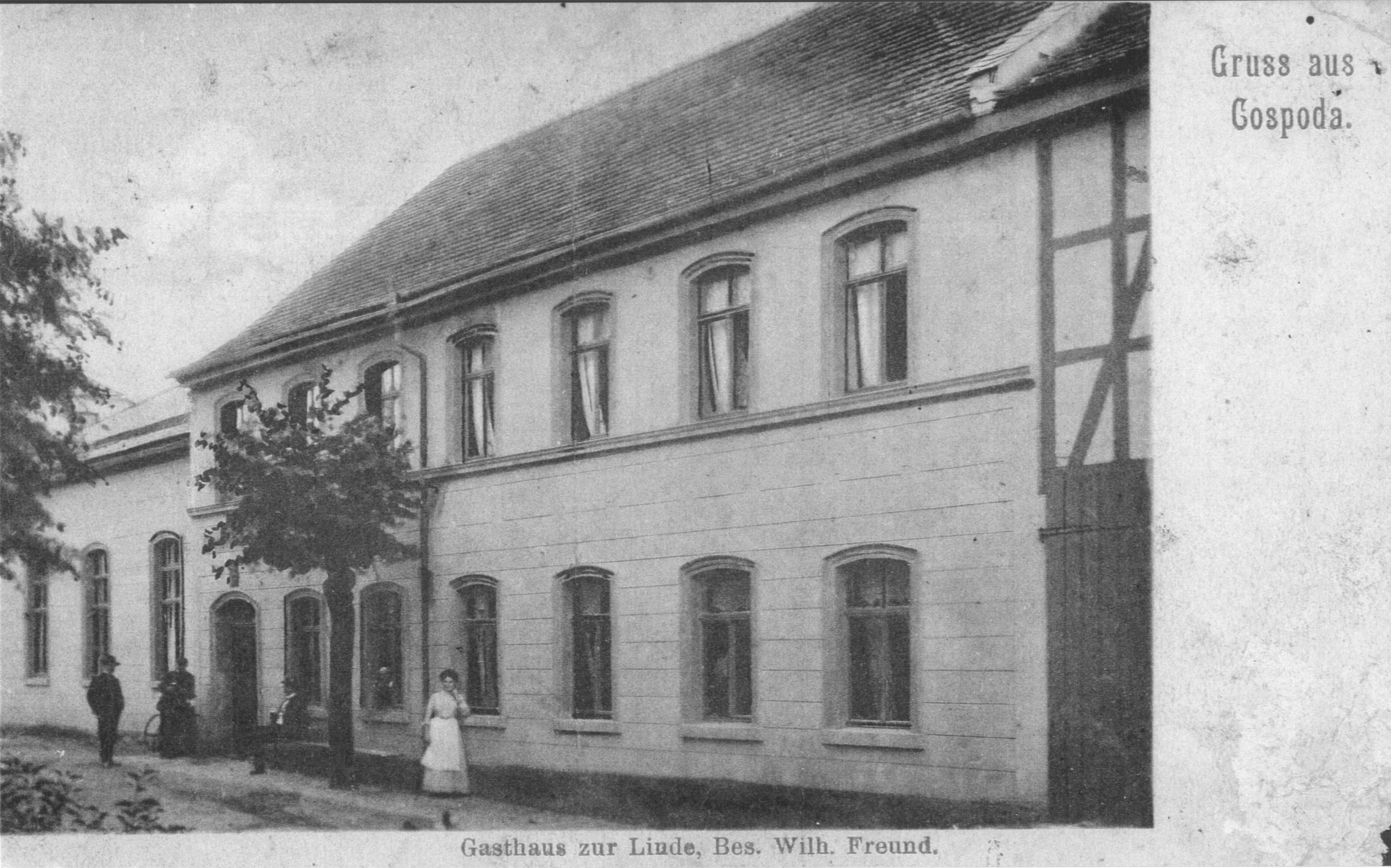 Bild des früheren „Gasthaus zur Linde“. Heute ist dies die Gaststätte „Onkel Alwin“