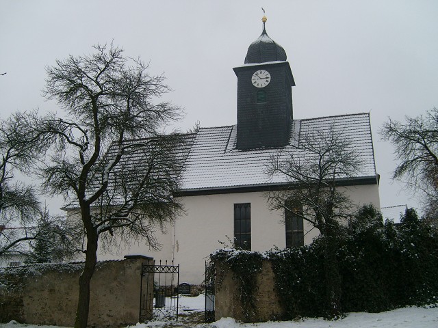 Die Burgwitzer Kirche am 24.12.2007. Aufgenommen von Rico Krause am 24.12.2007.